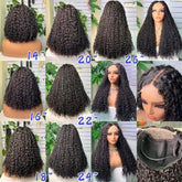Perruque en cheveux bruts bouclée pixel double tirage 5x5